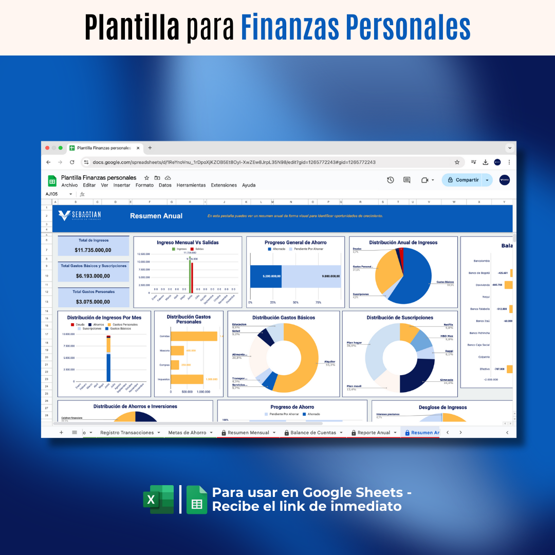 Plantilla para Finanzas personales