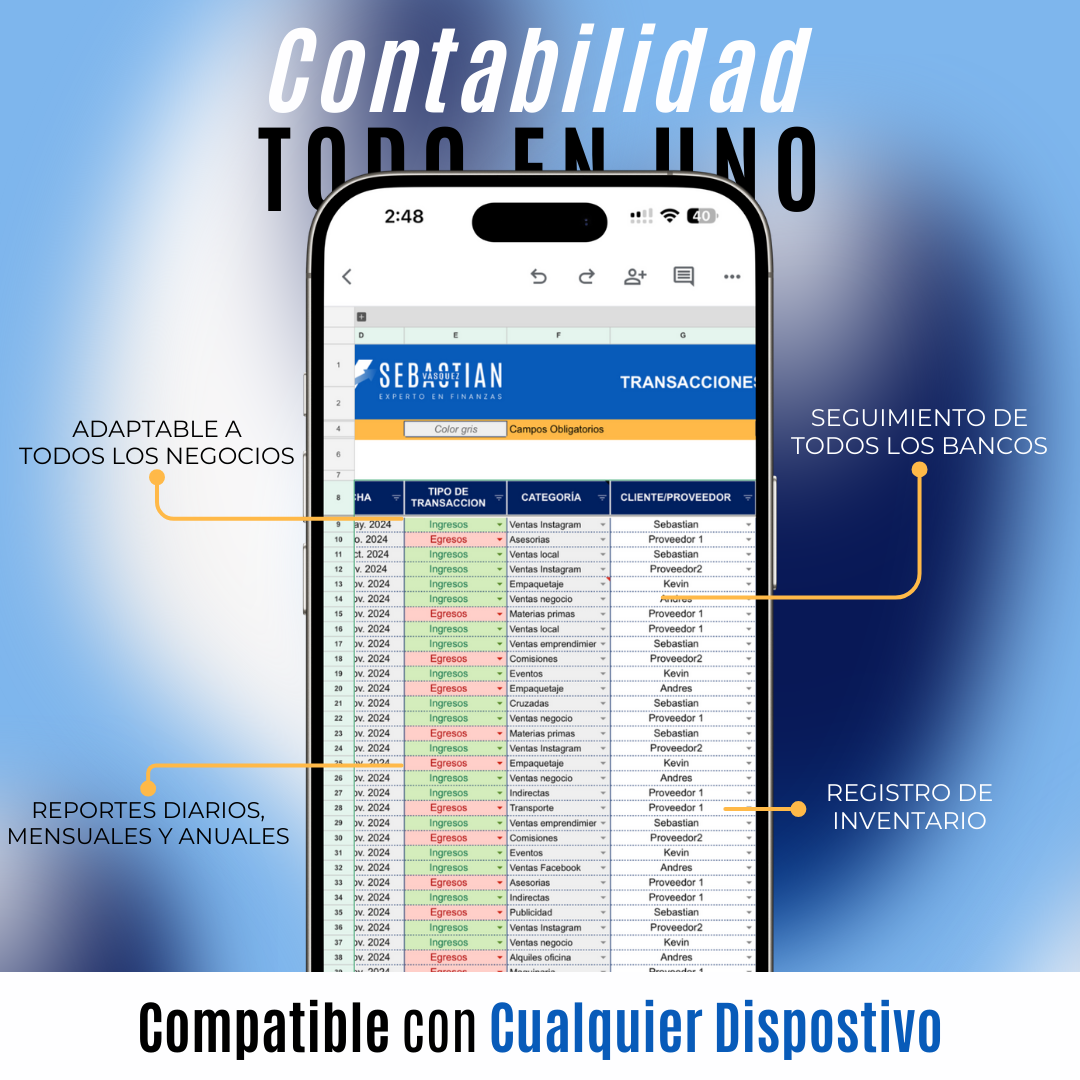 Plantilla para Contabilidad todo en uno