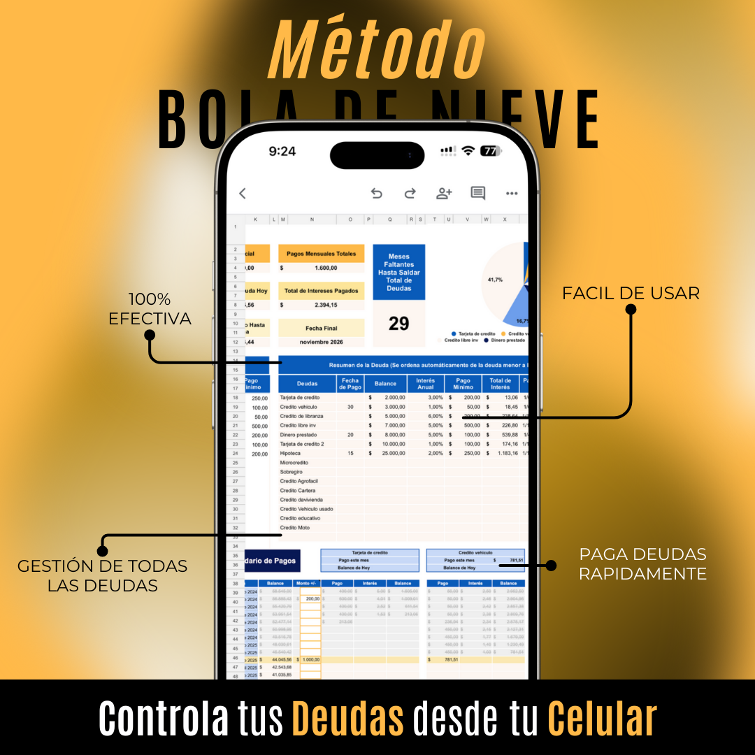 Plantilla para Pago de deudas