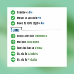 Plantilla Calculadora de precios de productos