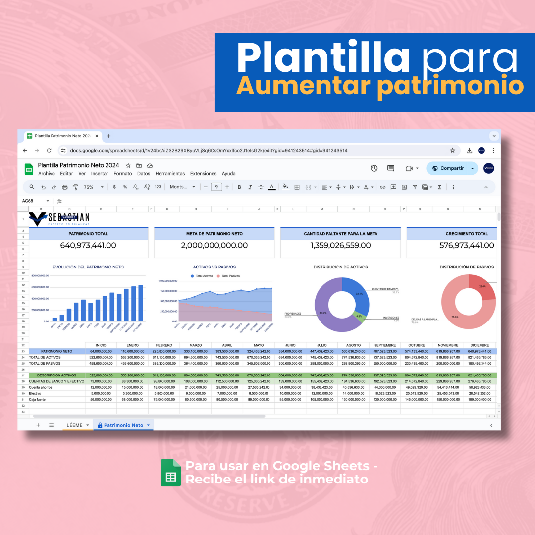 Plantilla para Aumentar patrimonio